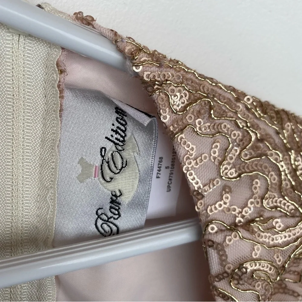SALE 🛍️ Pink & gold Rare Editions festive formal dress Kids size 5